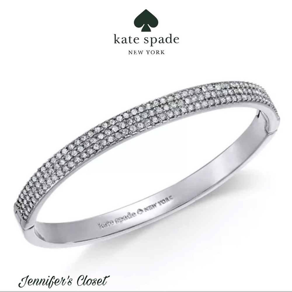Kate Spade Pave Hinged Bangle Bracelet NWT